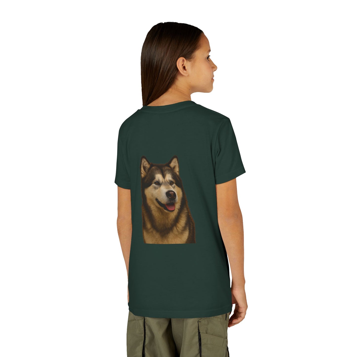 Malamute Head Youth Unisex Short Sleeve Crewneck Tee