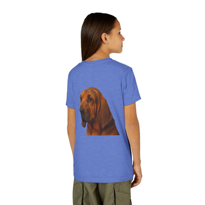 Bloodhound Head Youth Unisex Short Sleeve Crewneck Tee