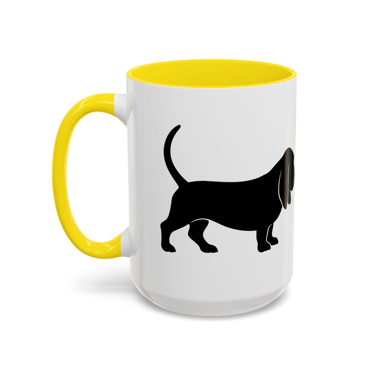 Basset Silhouette 2-Tone Coffee Mug