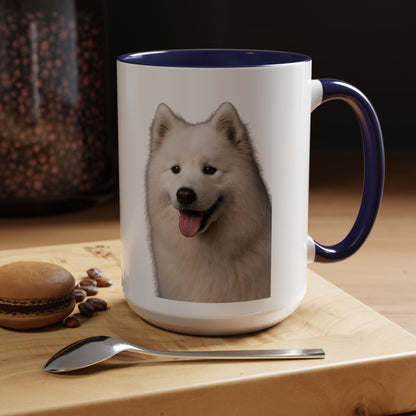 Samoyed Head 2-Tone Coffee Mug