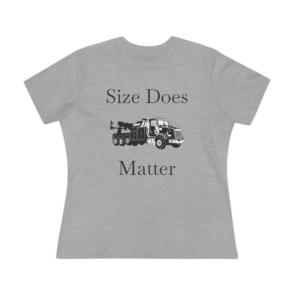 Size Does Matter Women's Short Sleeve Crewneck Tee