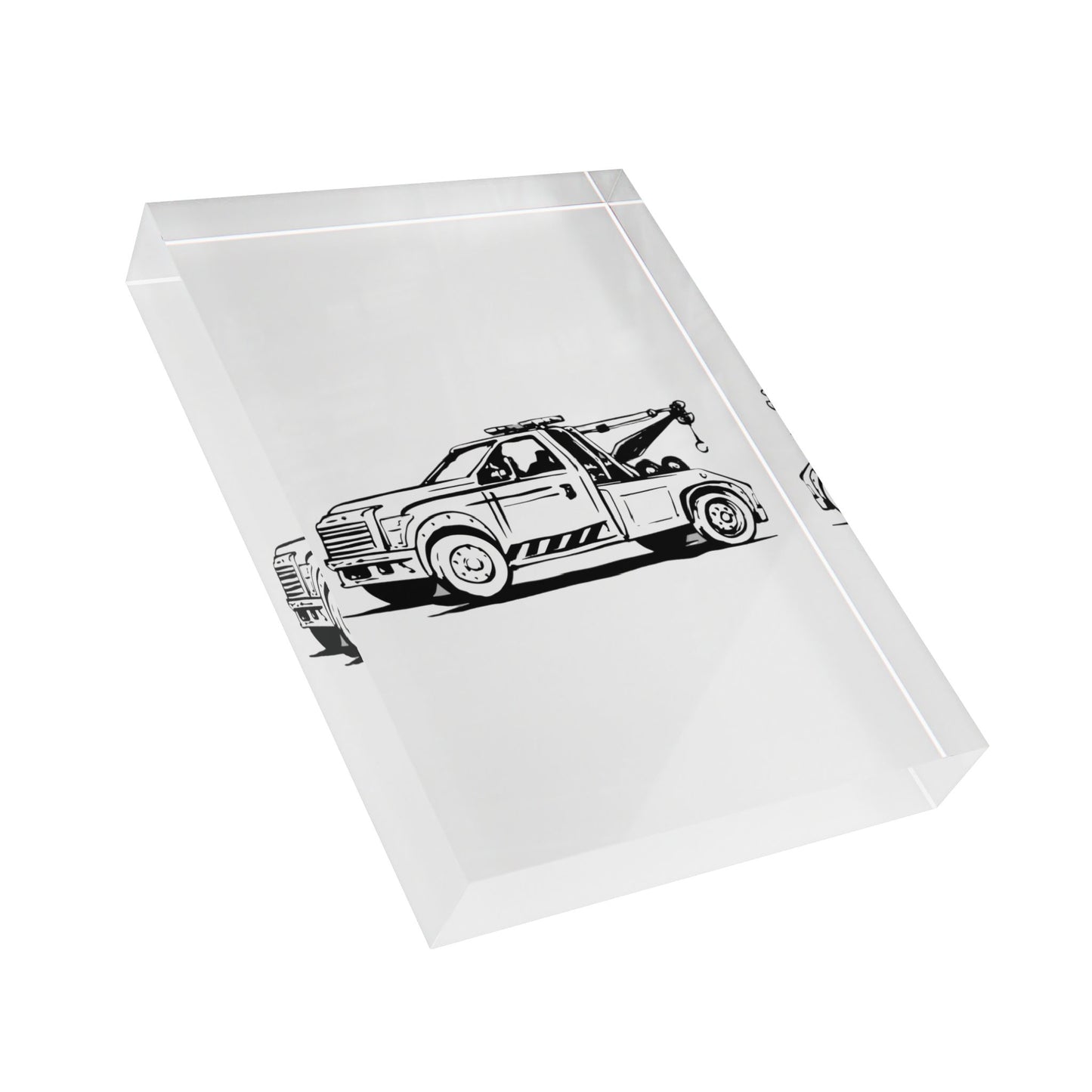 Wheel Lift Tow Truck Acrylic Photo Block