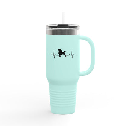 My Heart Beats For Poodles Insulated Travel Mug