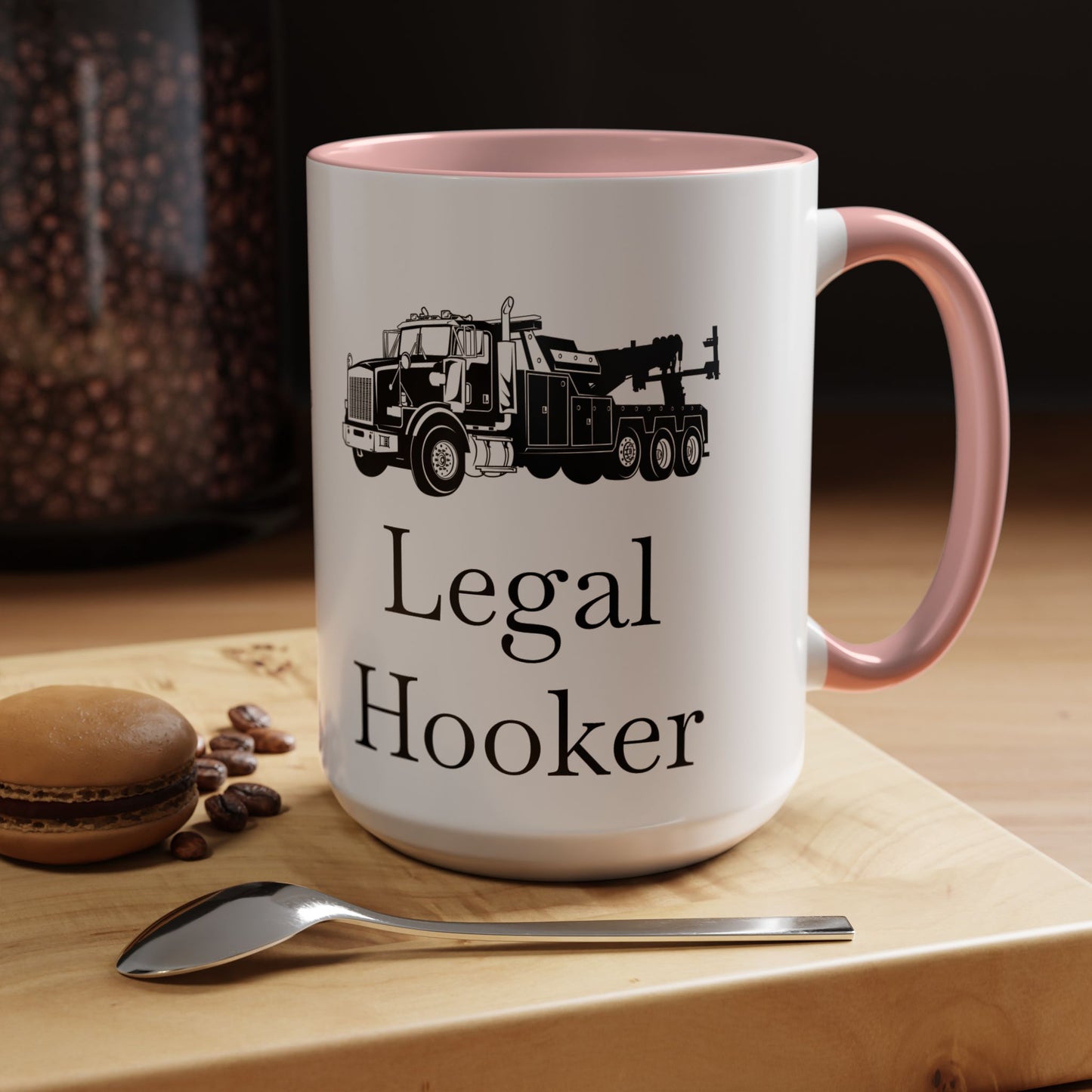 Legal H**ker Heavy Tow Truck 2-Tone Coffee Mug