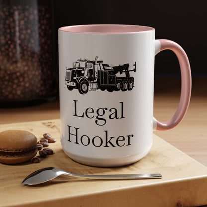 Legal H**ker Heavy Tow Truck 2-Tone Coffee Mug