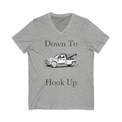 Down To Hook Up Unisex Short Sleeve V-Neck Tee