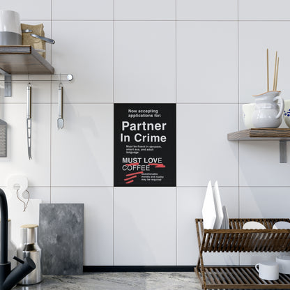 Partner In Crime Ceramic Photo Tile