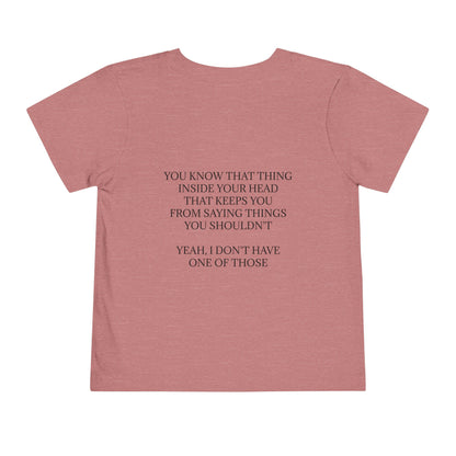 No Filter Toddler Unisex Short Sleeve Crewneck Tee