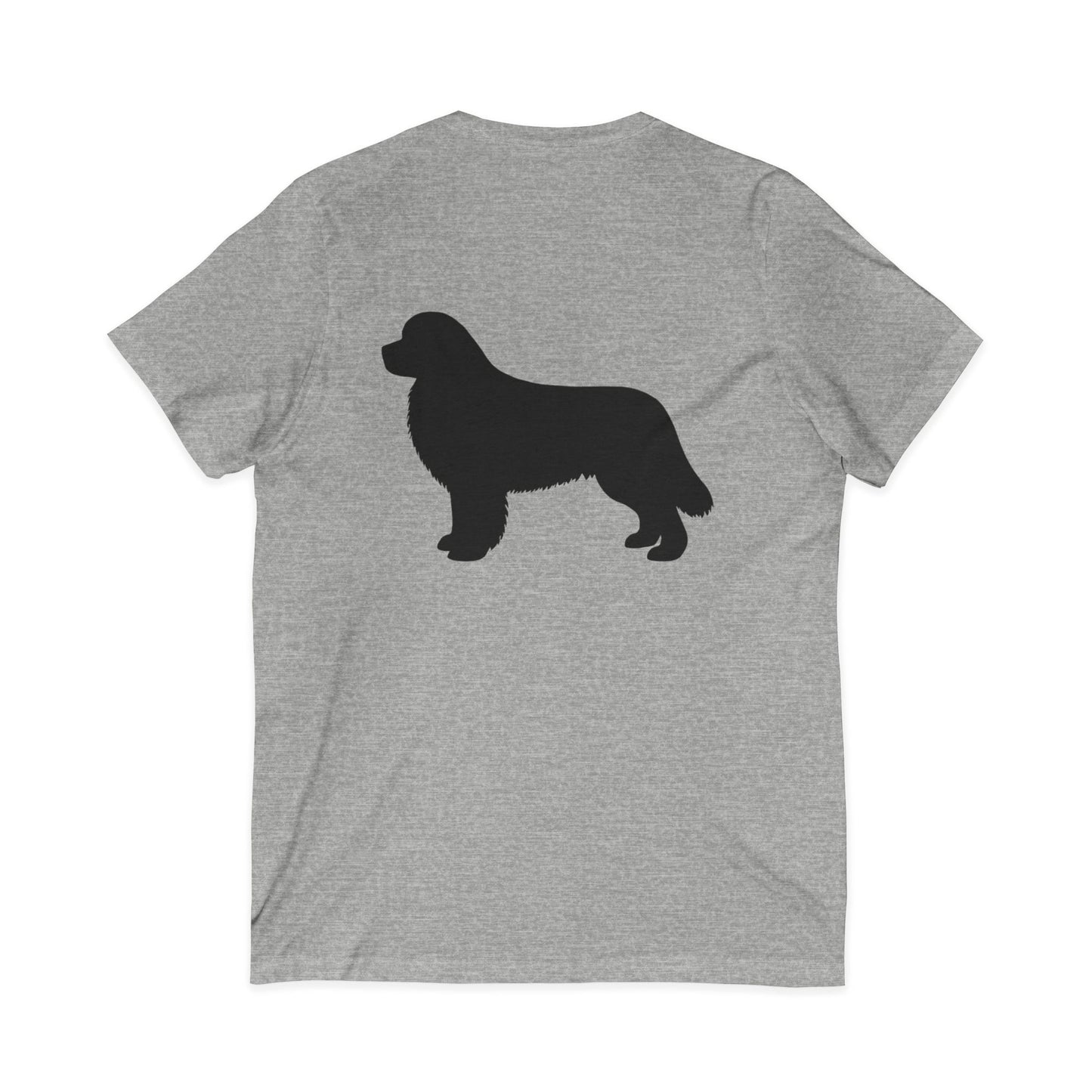 Newfie Silhouette Unisex Short Sleeve V-Neck Tee