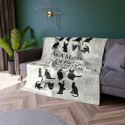 Matter Of Fact Cat Crushed Velvet Blanket