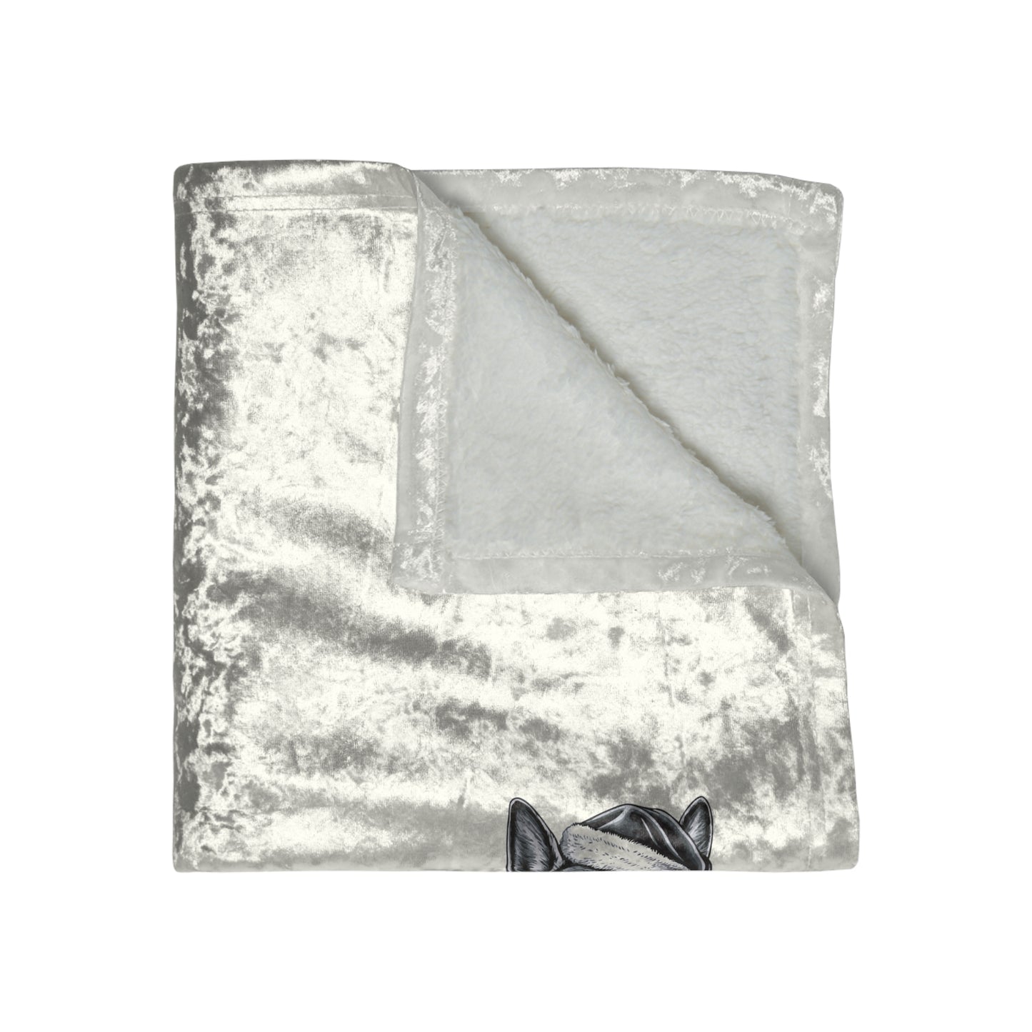 Santa Paws German Shepherd Crushed Velvet Blanket