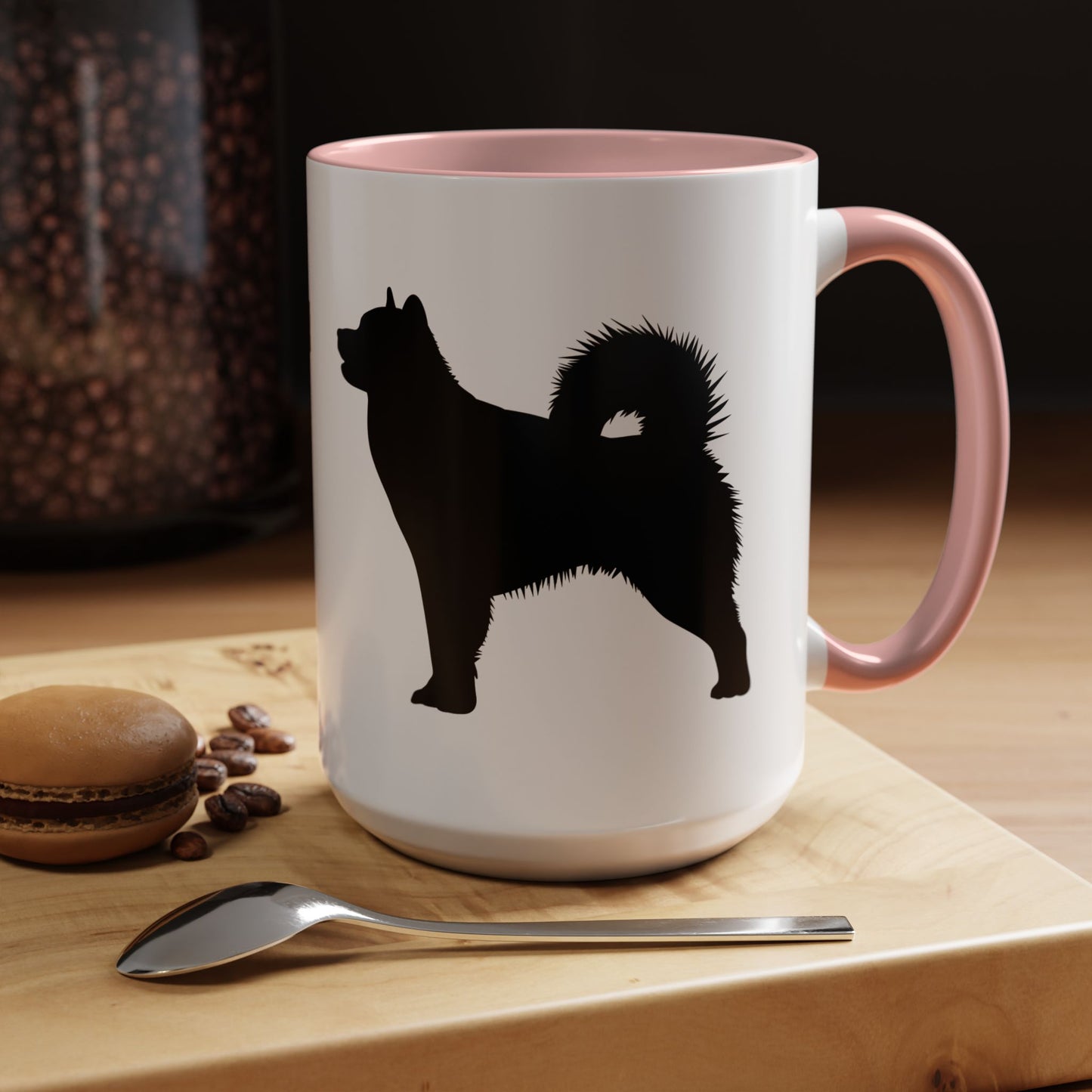 Malamute Silhouette 2-Tone Coffee Mug