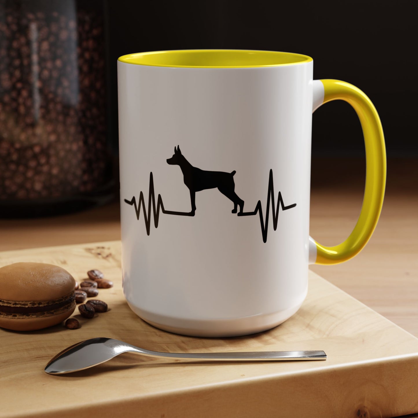 My Heart Beats For Dobermans 2-Tone Coffee Mug