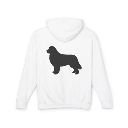 Newfie Silhouette Unisex Lightweight Hoodie