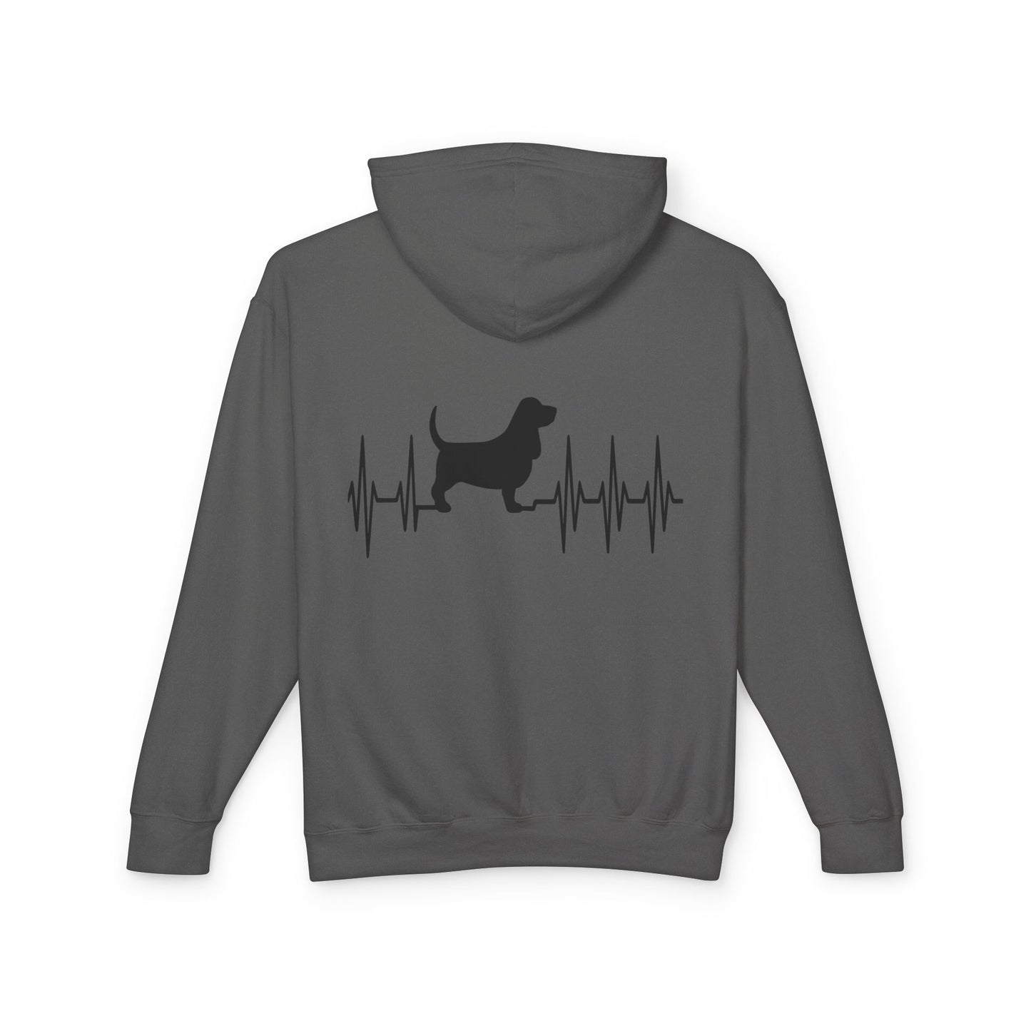 My Heart Beats For Bassets Unisex Lightweight Hoodie