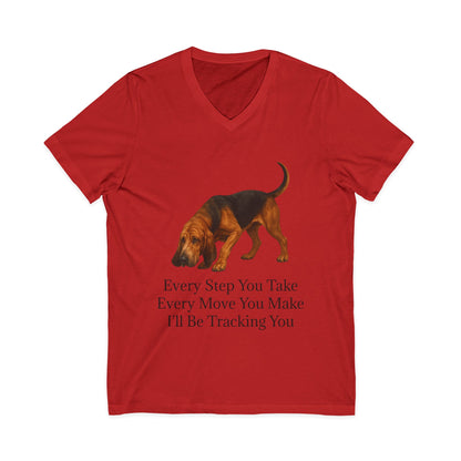 Tracking You Unisex Short Sleeve V-Neck Tee