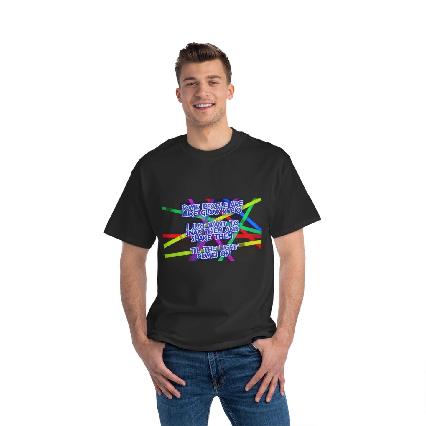 Glow Sticks Men's Short-Sleeve Crewneck Tee