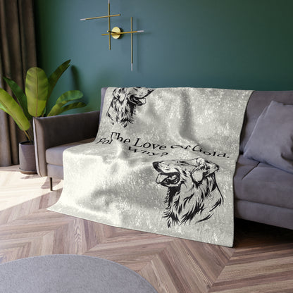 For The Love Of Gold Crushed Velvet Blanket