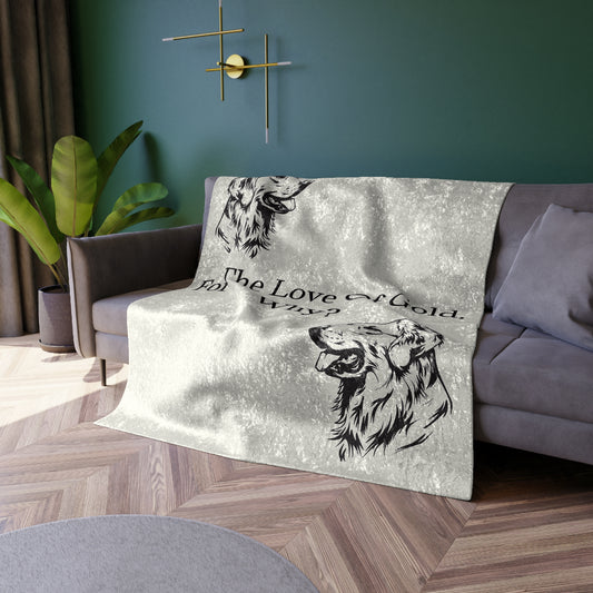 For The Love Of Gold Crushed Velvet Blanket