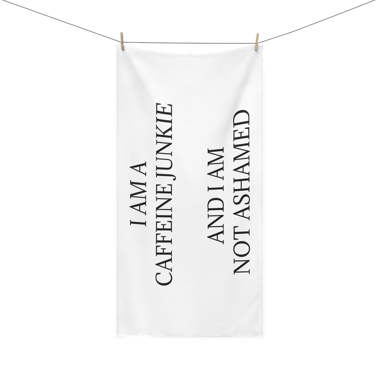 Caffeine Junkie Mink-Cotton  Beach Towel