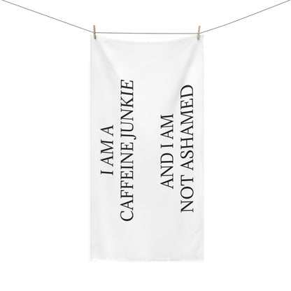 Caffeine Junkie Mink-Cotton  Beach Towel