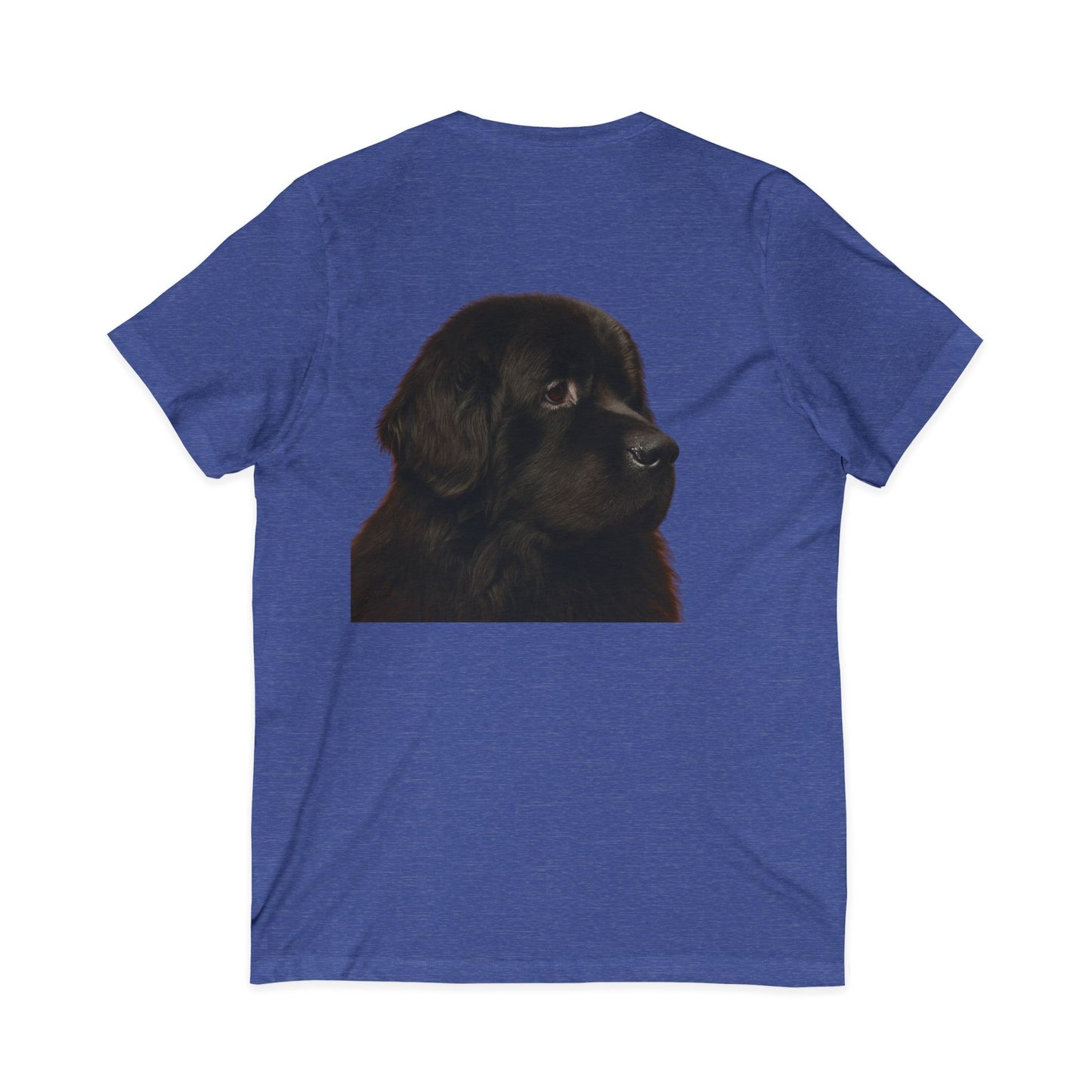 Newfie Head Unisex Short Sleeve V-Neck Tee