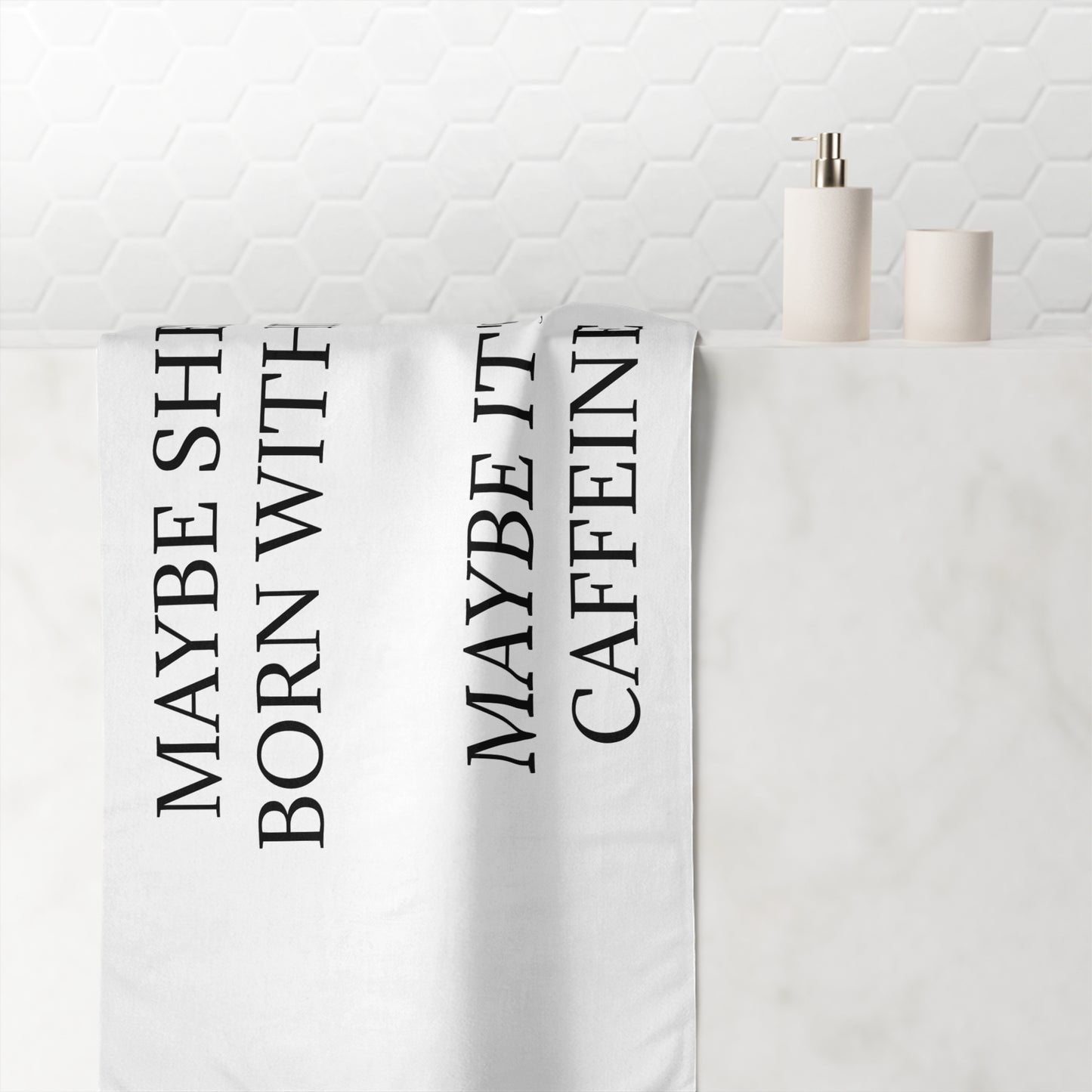 Born With It Mink-Cotton  Beach Towel