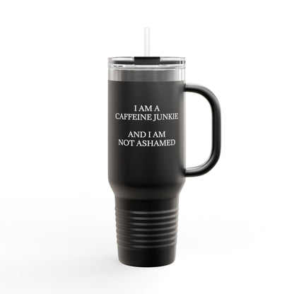 Caffeine Junkie Insulated Travel Mug