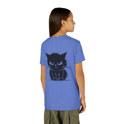 Angry Cat Youth Unisex Short Sleeve Crewneck Tee