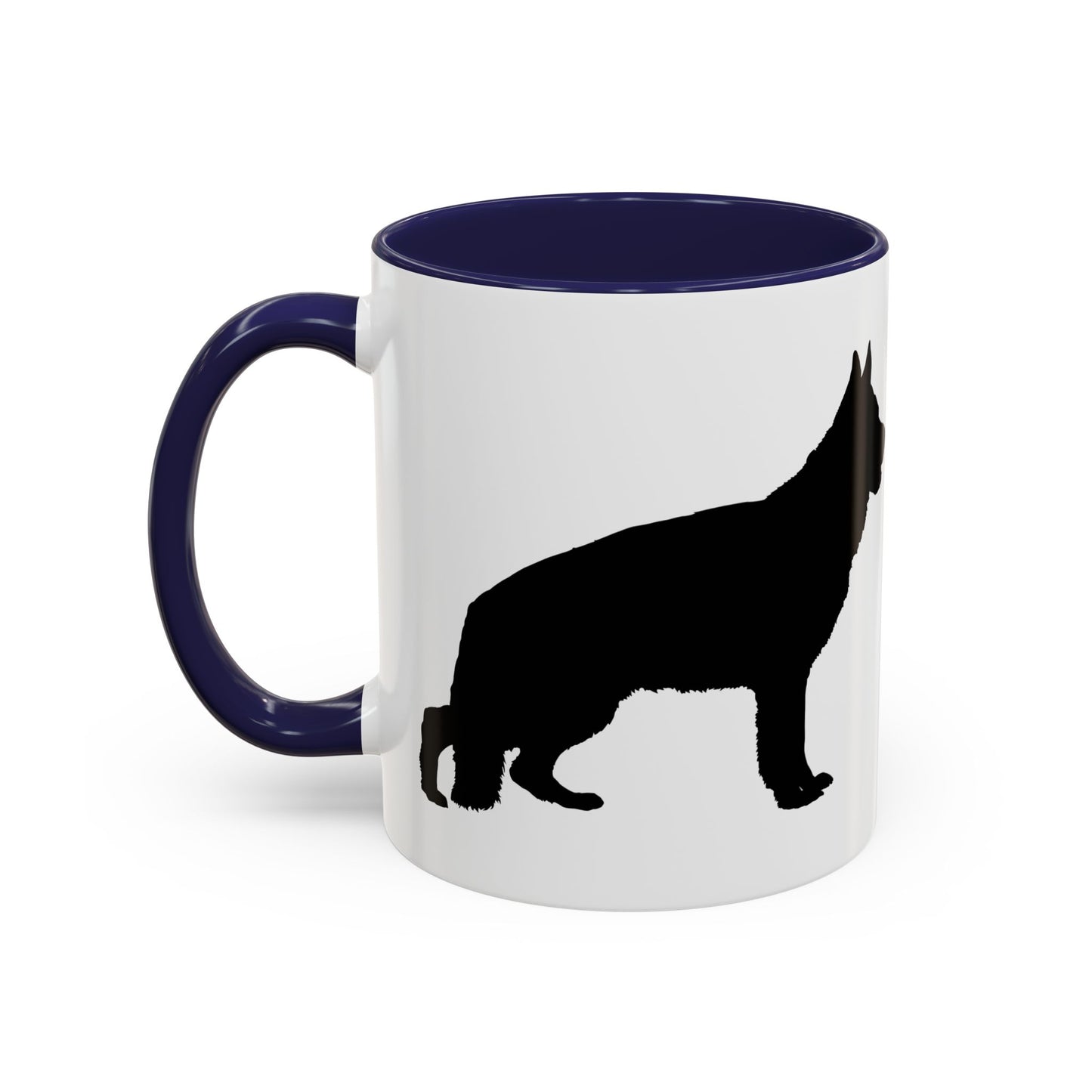 German Shepherd Silhouette 2-Tone Coffee Mug