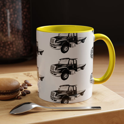 Flatbed Tow Truck 2-Tone Coffee Mug