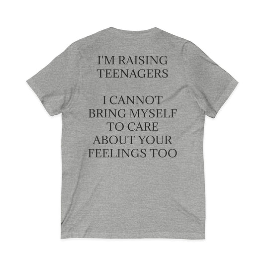 Raising Teenagers Unisex Short Sleeve V-Neck Tee