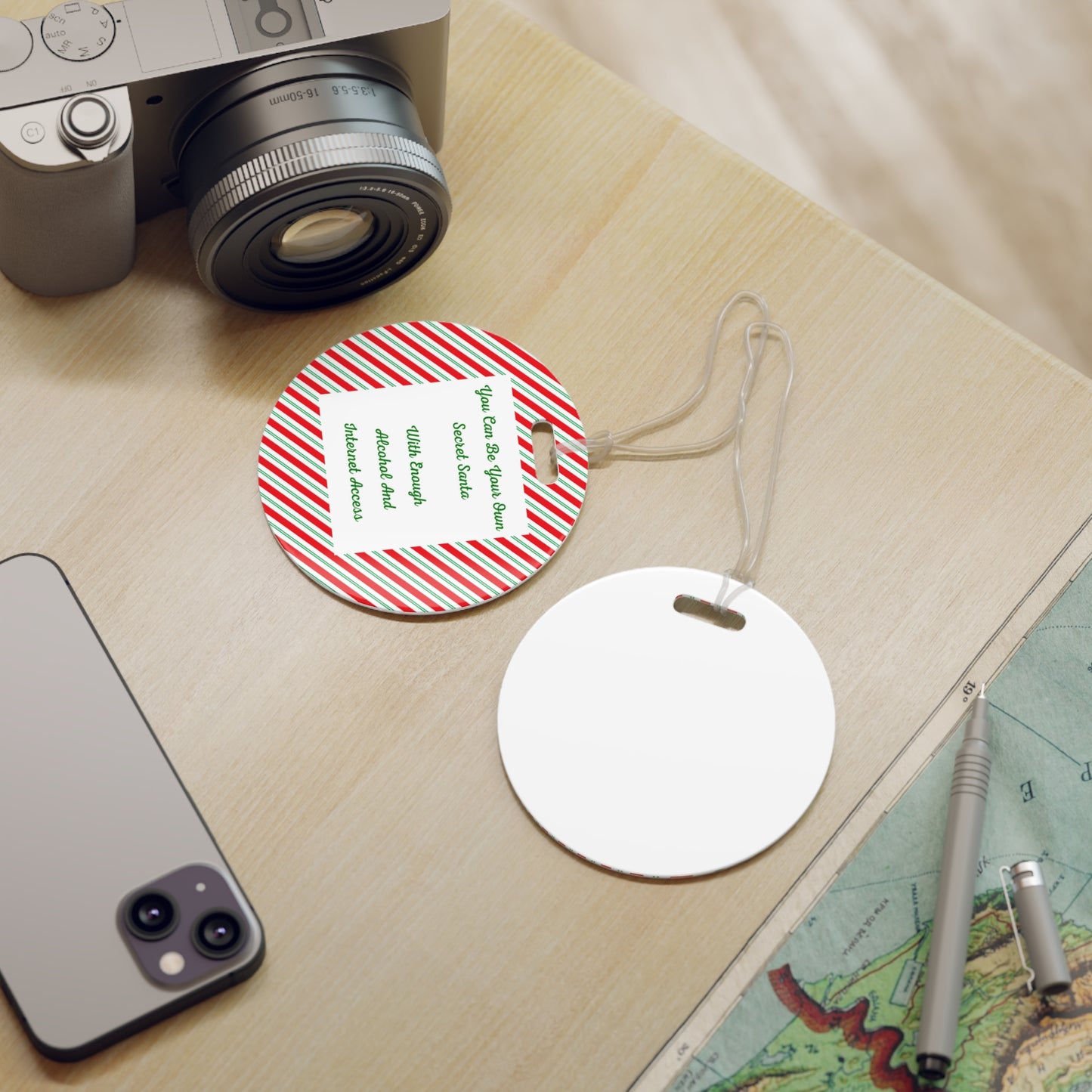 Your Own Secret Santa Luggage Tag