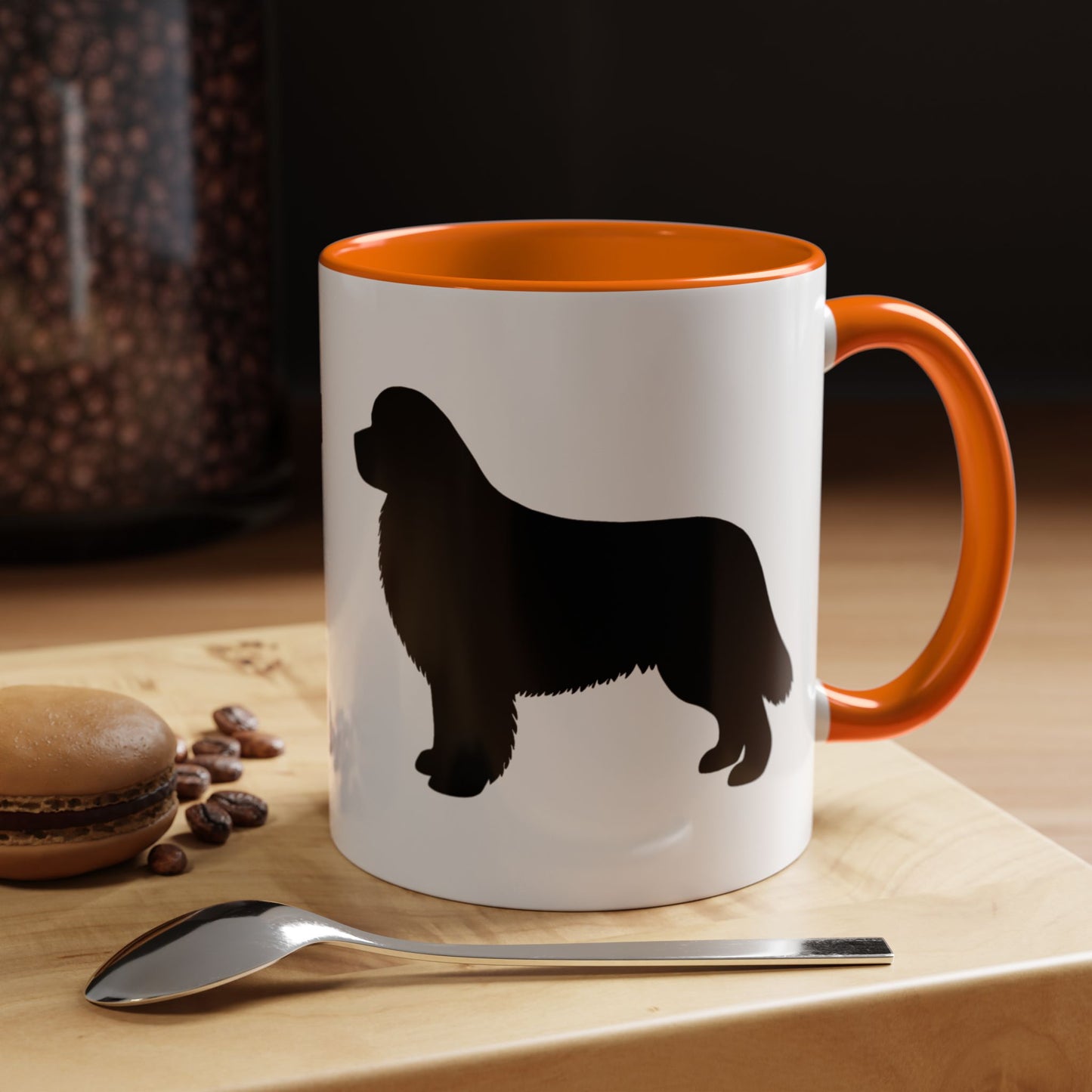 Newfie Silhouette 2-Tone Coffee Mug