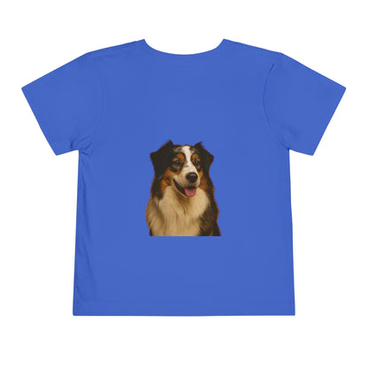 Aussie Head Toddler Unisex Short Sleeve Crewneck Tee