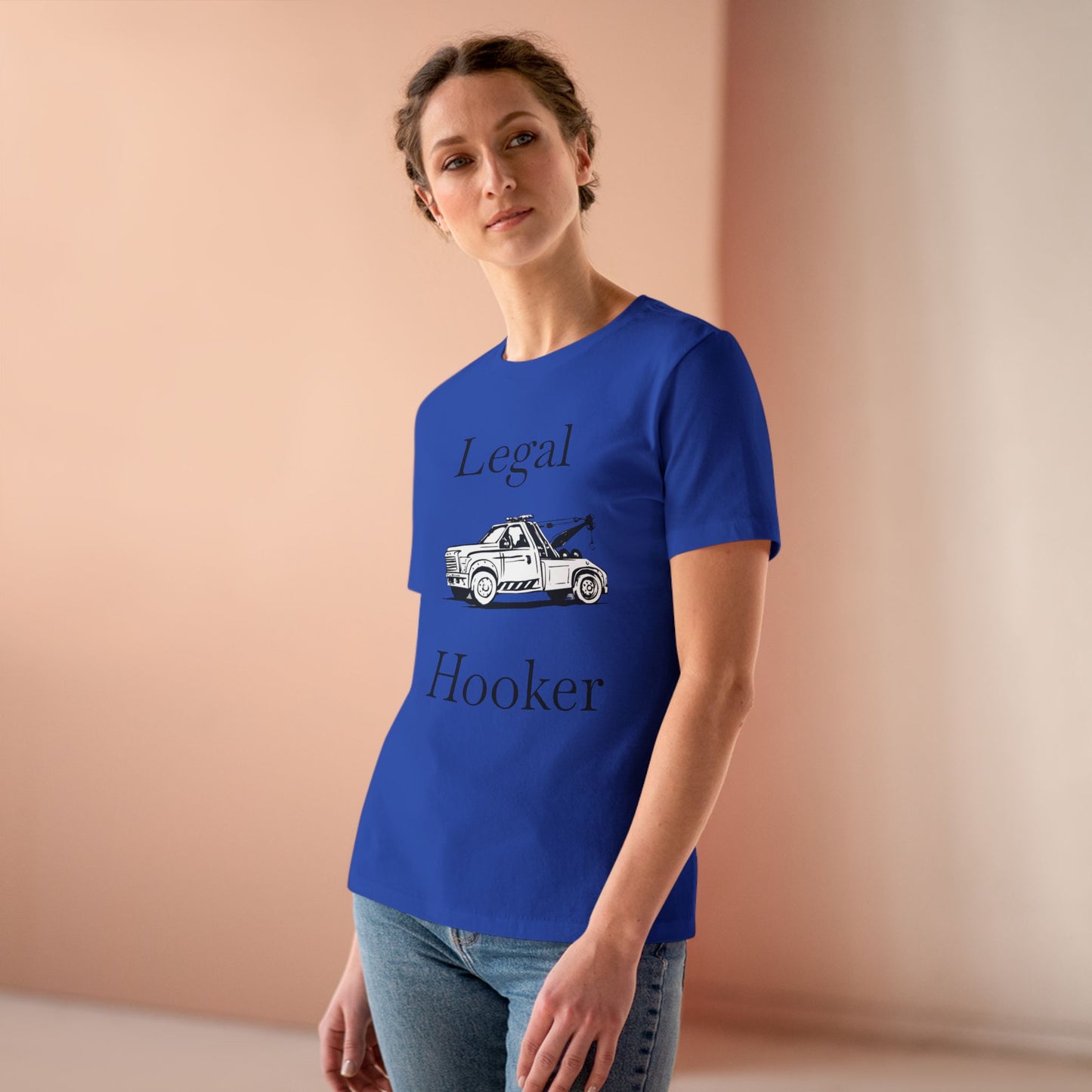 Legal H**ker Wheel Lift Tow Truck Women's Short Sleeve Crewneck Tee