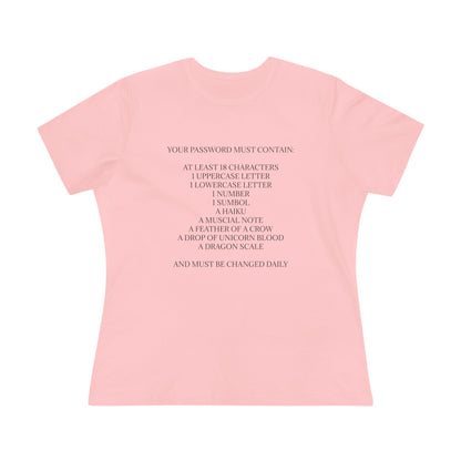 Password Women's Short Sleeve Crewneck Tee