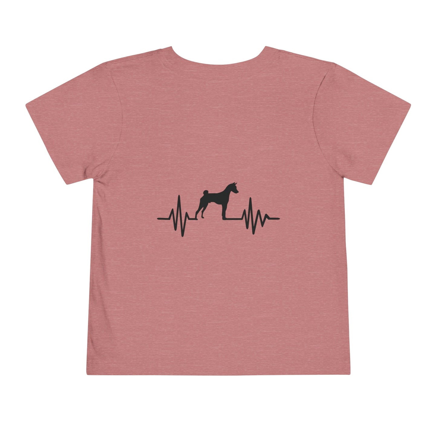 My Heart Beats For Basenjis Toddler Unisex Short Sleeve Crewneck Tee