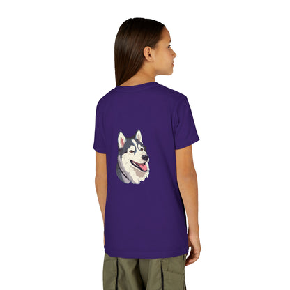 Malamute Head Youth Unisex Short Sleeve Crewneck Tee