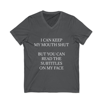Subtitles Unisex Short Sleeve V-Neck Tee