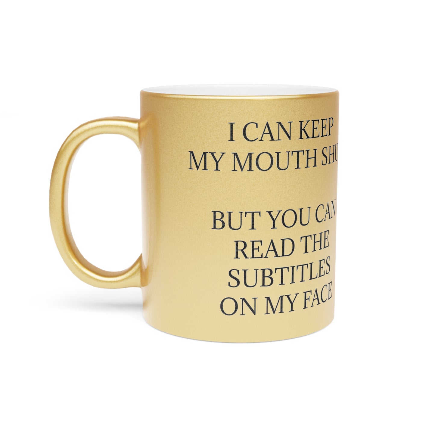 Subtitles Metallic Coffee Mug