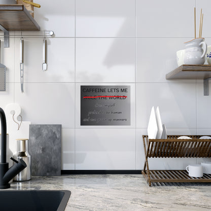 Caffeine Lets Me Ceramic Photo Tile