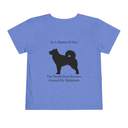 Matter Of Fact Malamute Toddler Unisex Short Sleeve Crewneck Tee