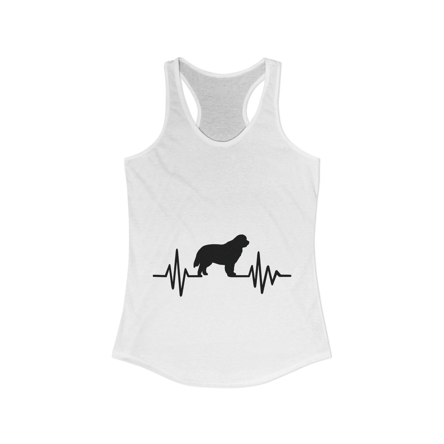My Heart Beats For Newfies Women's Racerback Tank