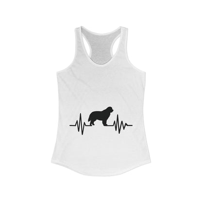 My Heart Beats For Newfies Women's Racerback Tank