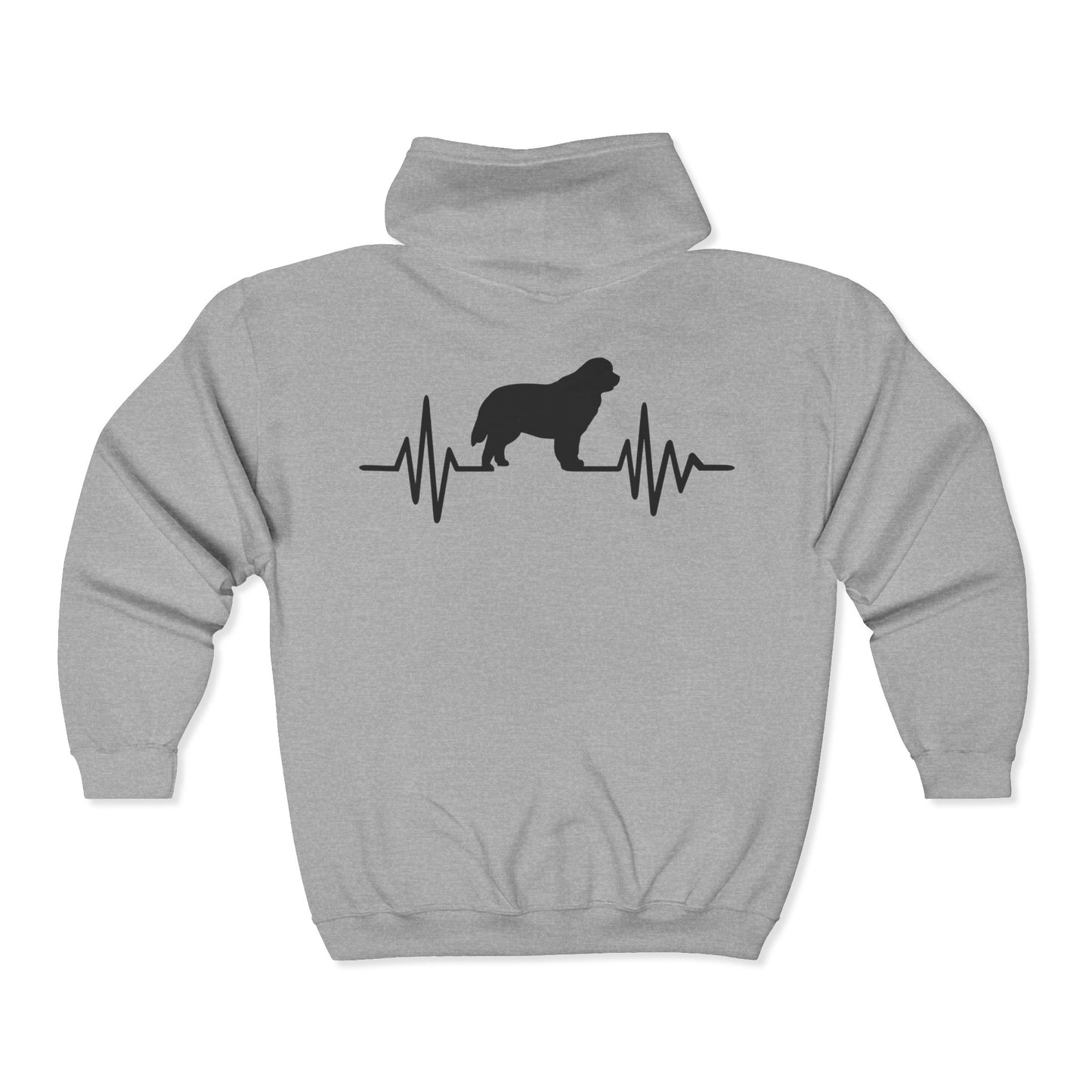 My Heart Beats For Newfies Unisex Full Zip Hoodie