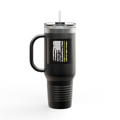 Thin Yellow Line Insulated Travel Mug