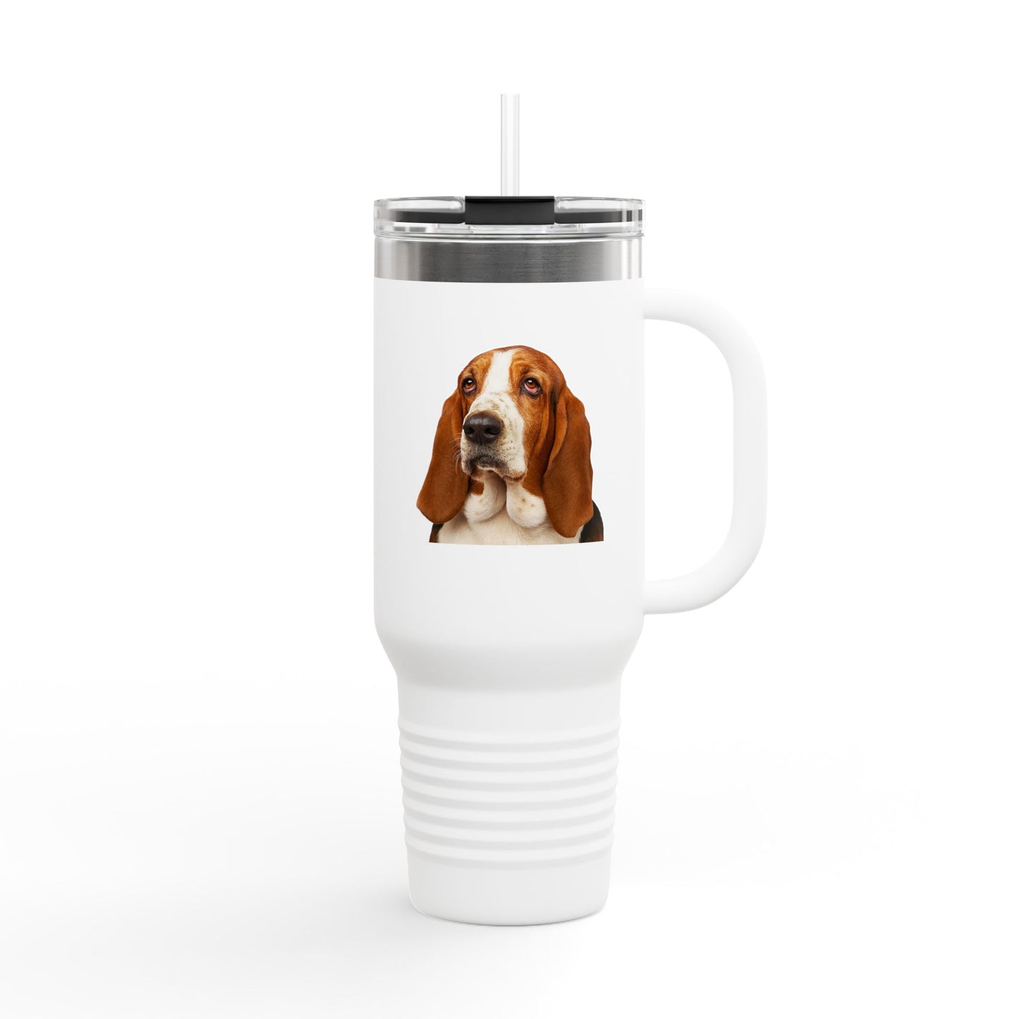 Basset Head Insulated Travel Mug