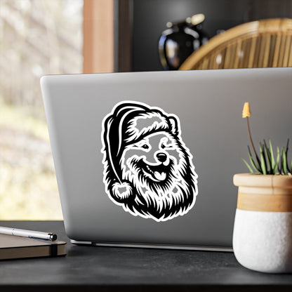 Santa Paws Samoyed Vinyl Decal