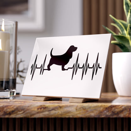 My Heart Beats For Basset Hounds Ceramic Photo Tile